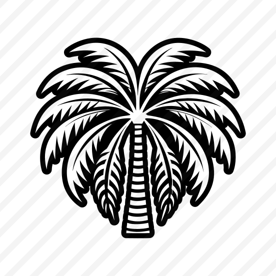 Palm Tree, Nature, Tree, Plant, Botanical,,icons preview