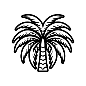 Palm Tree, Nature, Tree, Plant, Botanical,,simple Icon icon