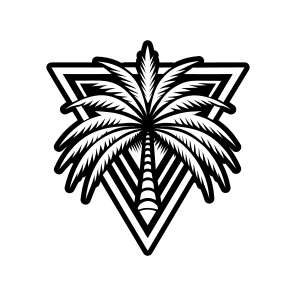Palm Tropical, Nature, Tree, Plant, Botanical,,flat icon