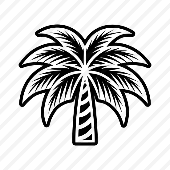 Palm Tropical, Nature, Tree, Plant, Botanical,,simple Icon preview