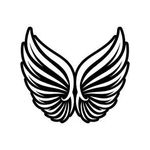 Wing Emblem, Feather, Plumage, Nature, Wings,flat icon