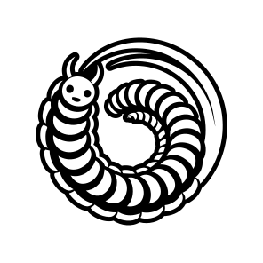 Caterpillar Logo, Larva, Insect, Specie, Caterpillar Mascot,simple Icon icon