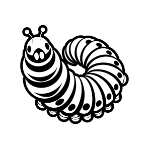 Caterpillar Mascot, Larva, Insect, Specie, Creature icon