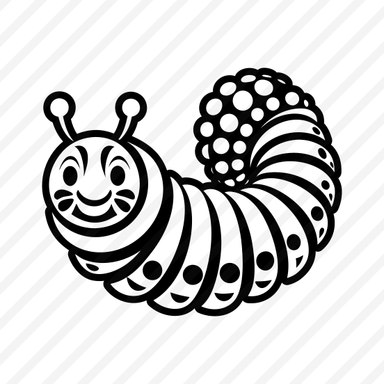 Caterpillar Mascot, Larva, Insect, Specie, Creature,flat preview
