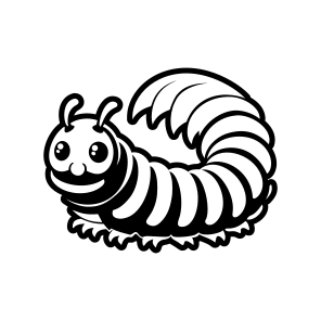 Caterpillar Mascot, Larva, Insect, Specie, Creature,vector icon