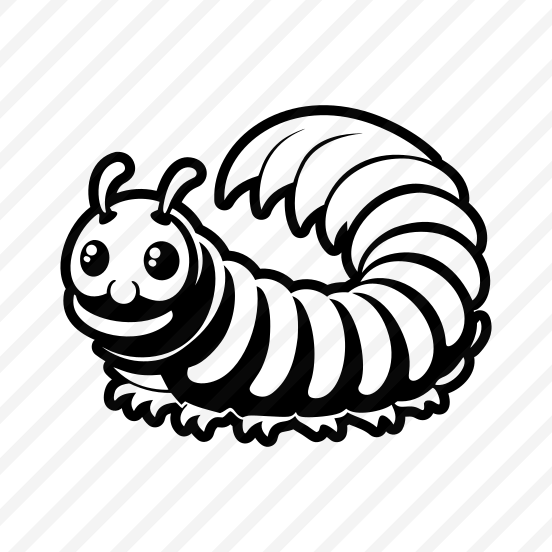 Caterpillar Mascot, Larva, Insect, Specie, Creature,vector preview