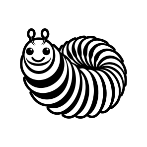 Caterpillar Symbol, Larva, Insect, Specie, Caterpillar Mascot icon