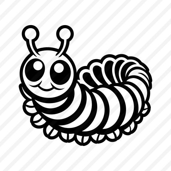 Caterpillar Symbol, Larva, Insect, Specie, Caterpillar Mascot,icons preview