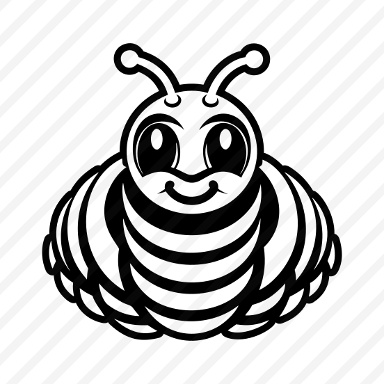 Caterpillar Symbol, Larva, Insect, Specie, Caterpillar Mascot,simple Icon preview