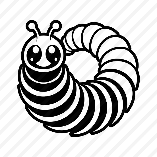 Grub Logo, Larva, Insect, Specie, Caterpillar Mascot preview
