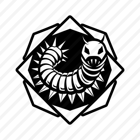 Grub Logo, Larva, Insect, Specie, Caterpillar Mascot,flat preview