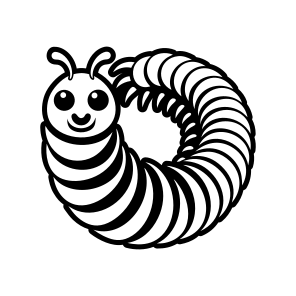 Grub Logo, Larva, Insect, Specie, Caterpillar Mascot,icons icon