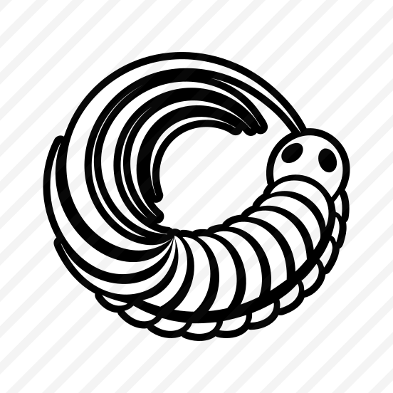 Larva, Insect Logo, Specie, Caterpillar Mascot, Creature,flat preview