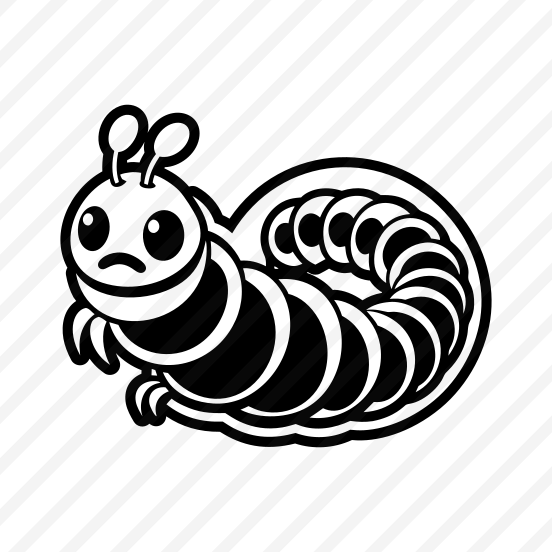 Larva, Insect Logo, Specie, Caterpillar Mascot, Creature,vector preview