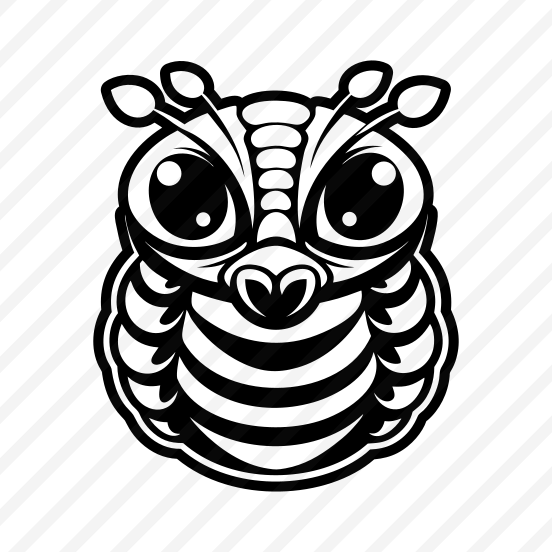 Larva, Insect Mascot, Specie, Caterpillar Mascot, Creature,flat preview