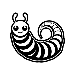 Larva, Insect Symbol, Specie, Caterpillar Mascot, Creature icon