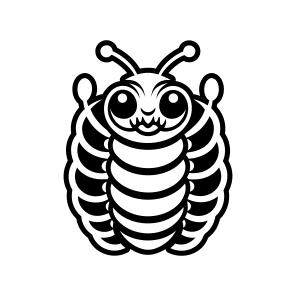 Larva, Insect Symbol, Specie, Caterpillar Mascot, Creature,vector icon
