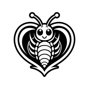 Larva Logo, Insect, Specie, Caterpillar Mascot, Creature icon