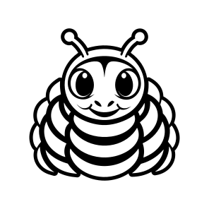 Larva Logo, Insect, Specie, Caterpillar Mascot, Creature,flat icon