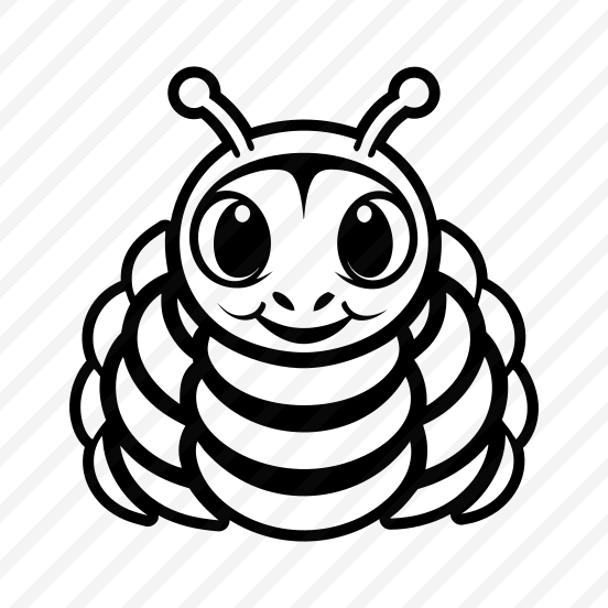Larva Logo, Insect, Specie, Caterpillar Mascot, Creature,flat preview