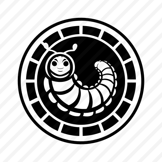 Larva Logo, Insect, Specie, Caterpillar Mascot, Creature,icons preview
