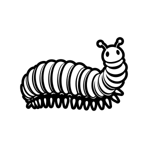 Larva Logo, Insect, Specie, Caterpillar Mascot, Creature,simple Icon icon