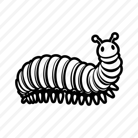 Larva Logo, Insect, Specie, Caterpillar Mascot, Creature,simple Icon preview