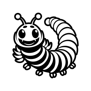 Larva Logo, Insect, Specie, Caterpillar Mascot, Creature,vector icon