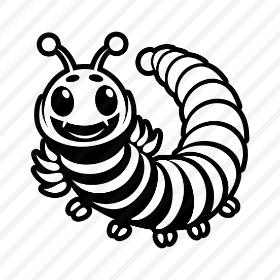 Larva Logo, Insect, Specie, Caterpillar Mascot, Creature,vector preview