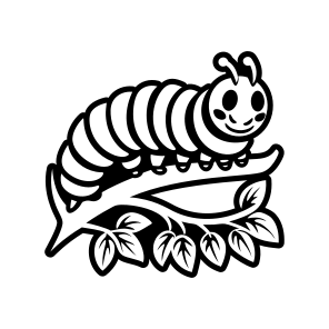 Larva Mascot, Insect, Specie, Caterpillar Mascot, Creature icon
