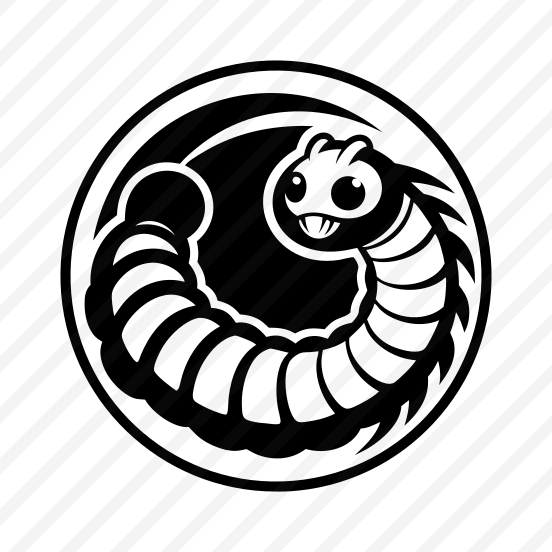 Larva Symbol, Insect, Specie, Caterpillar Mascot, Creature,flat preview