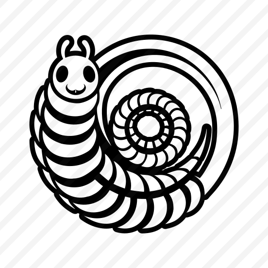 Larva Symbol, Insect, Specie, Caterpillar Mascot, Creature,icons preview