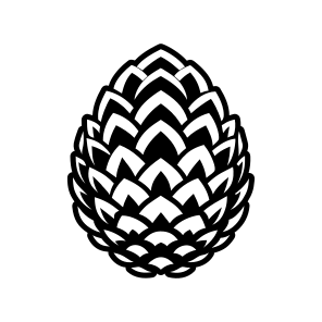 Pine Conelet, Pinecone, Strobilus, Nature, Pine Fruit,vector icon