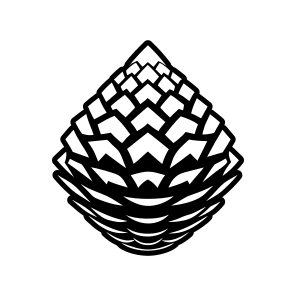 Pine Fruit, Pinecone, Strobilus, Plant, Nature,vector icon