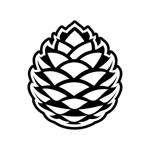 Pinecone Logo, Strobilus, Plant, Nature, Pine Fruit,flat icon