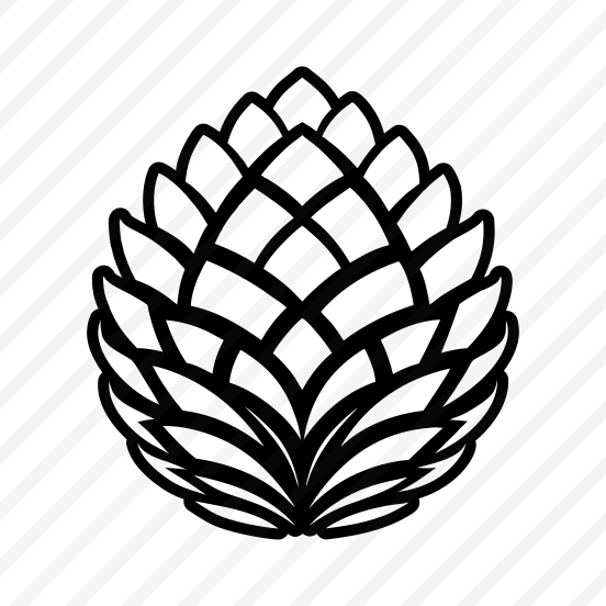 Pinecone Symbol, Strobilus, Plant, Nature, Pine Fruit,flat preview