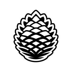 Pinecone Symbol, Strobilus, Plant, Nature, Pine Fruit,simple Icon icon