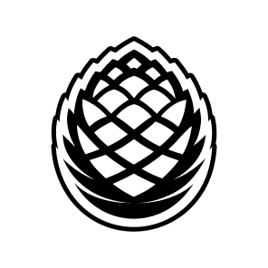 Pinecone Symbol, Strobilus, Plant, Nature, Pine Fruit,vector icon