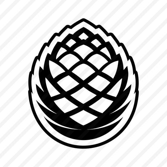 Pinecone Symbol, Strobilus, Plant, Nature, Pine Fruit,vector preview