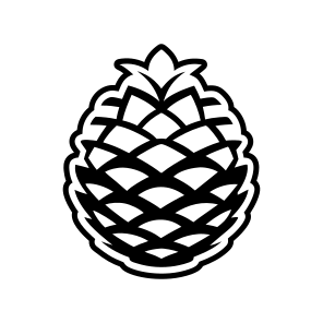Seedcone Logo, Pinecone, Strobilus, Plant, Nature, Pine Fruit,flat icon