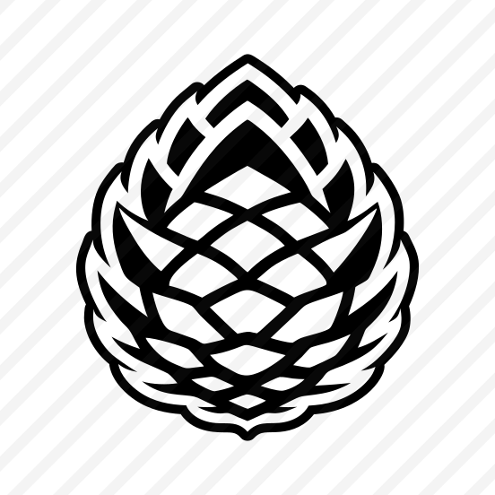 Seedcone Logo, Pinecone, Strobilus, Plant, Nature, Pine Fruit,icons preview