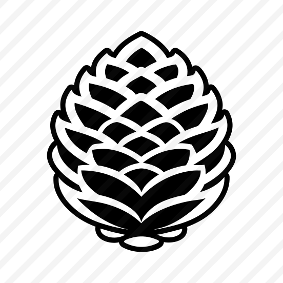Seedcone Symbol, Pinecone, Strobilus, Plant, Nature, Pine Fruit,flat preview