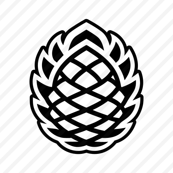 Seedcone Symbol, Pinecone, Strobilus, Plant, Nature, Pine Fruit,icons preview