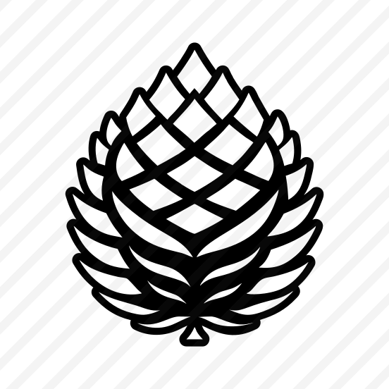 Seedcone Symbol, Pinecone, Strobilus, Plant, Nature, Pine Fruit,vector preview