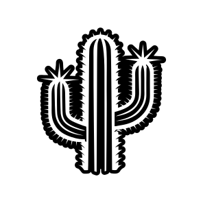 Cactoid Symbol, Plant, Leaf, Nature, Cactus,vector icon