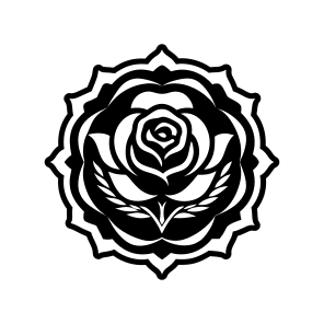 Rose, Flower, Floral, Petals, Nature,,flat icon