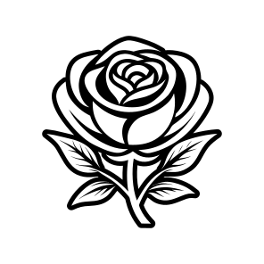 Rose Flower, Floral, Petals, Nature, Plant,icons icon
