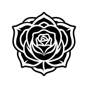 Rose Flower, Floral, Petals, Nature, Plant,simple Icon icon