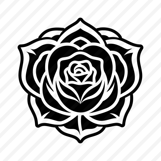 Rose Flower, Floral, Petals, Nature, Plant,simple Icon preview