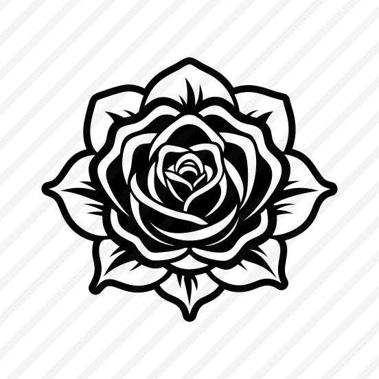 Rose, Flower, Floral, Petals, Nature,,simple Icon preview